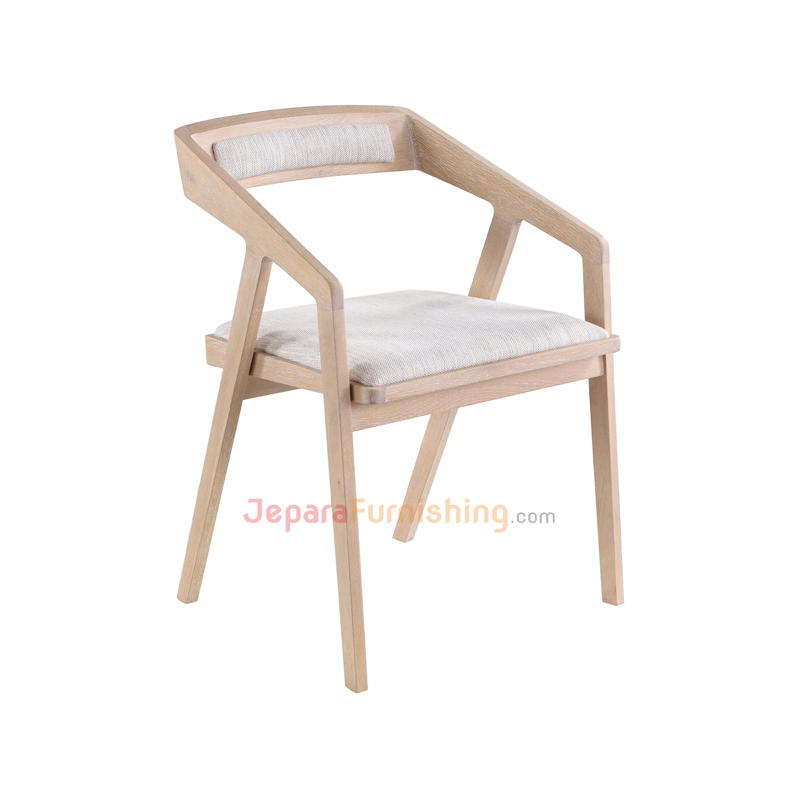 Panama Armchair White Wash - Kursi Cafe Minimalis Modern