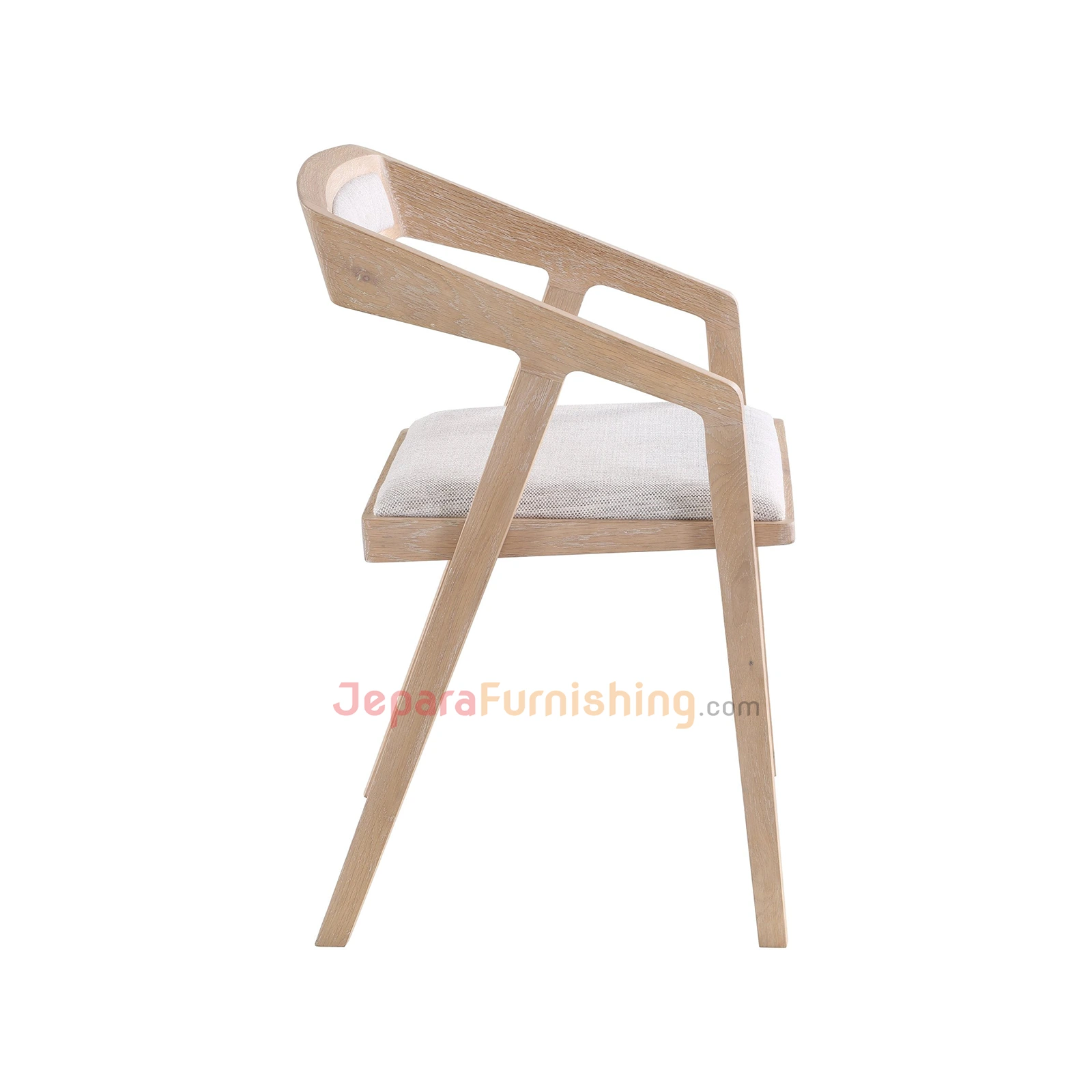 Panama Armchair White Wash - Kursi Restoran Minimalis Modern