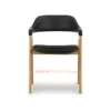 Seres Natural & Black Leather - Kursi Makan Cafe Resto Minimalis Modern Seres Natural & Black Leather - Kursi Makan Cafe Resto Minimalis Modern