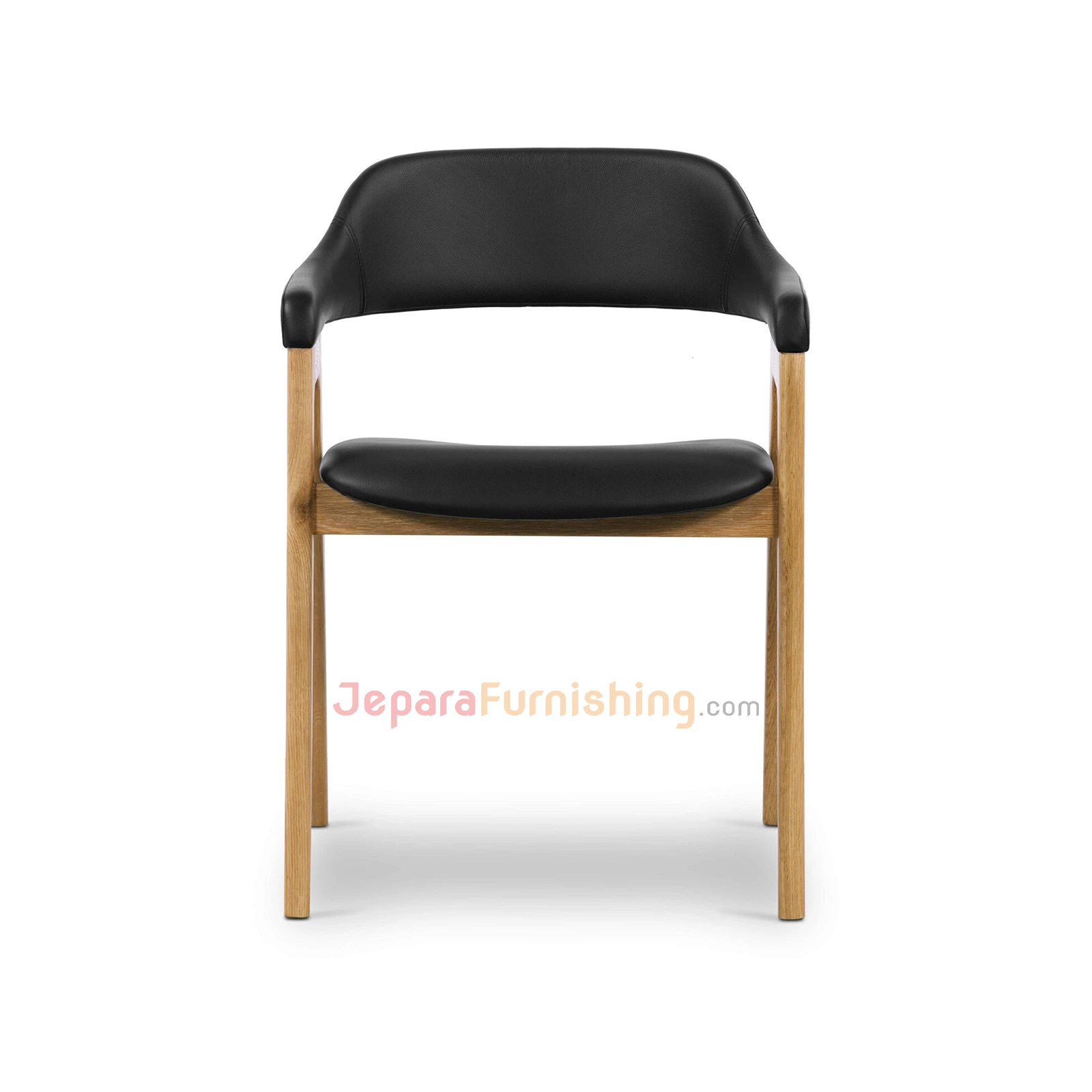 Seres Natural & Black Leather - Kursi Makan Cafe Resto Minimalis Modern Seres Natural & Black Leather - Kursi Makan Cafe Resto Minimalis Modern