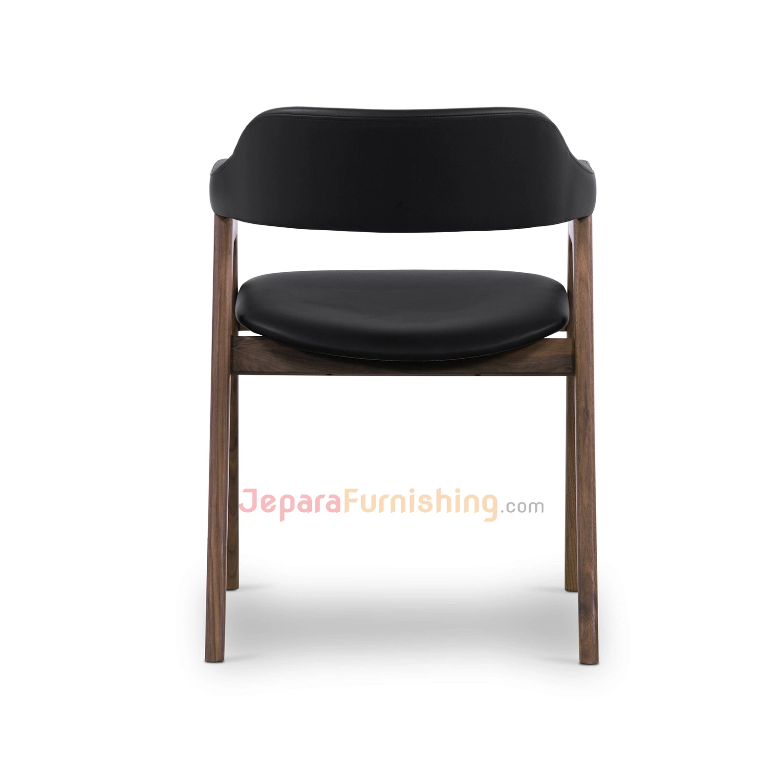 Seres Walnut & Black Leather - Kursi Makan Cafe Kayu Jati Seres Walnut & Black Leather - Kursi Makan Cafe Kayu Jati