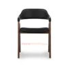 Seres Walnut & Black Leather - Kursi Makan Minimalis Modern Kayu Jati Seres Walnut & Black Leather - Kursi Makan Minimalis Modern Kayu Jati