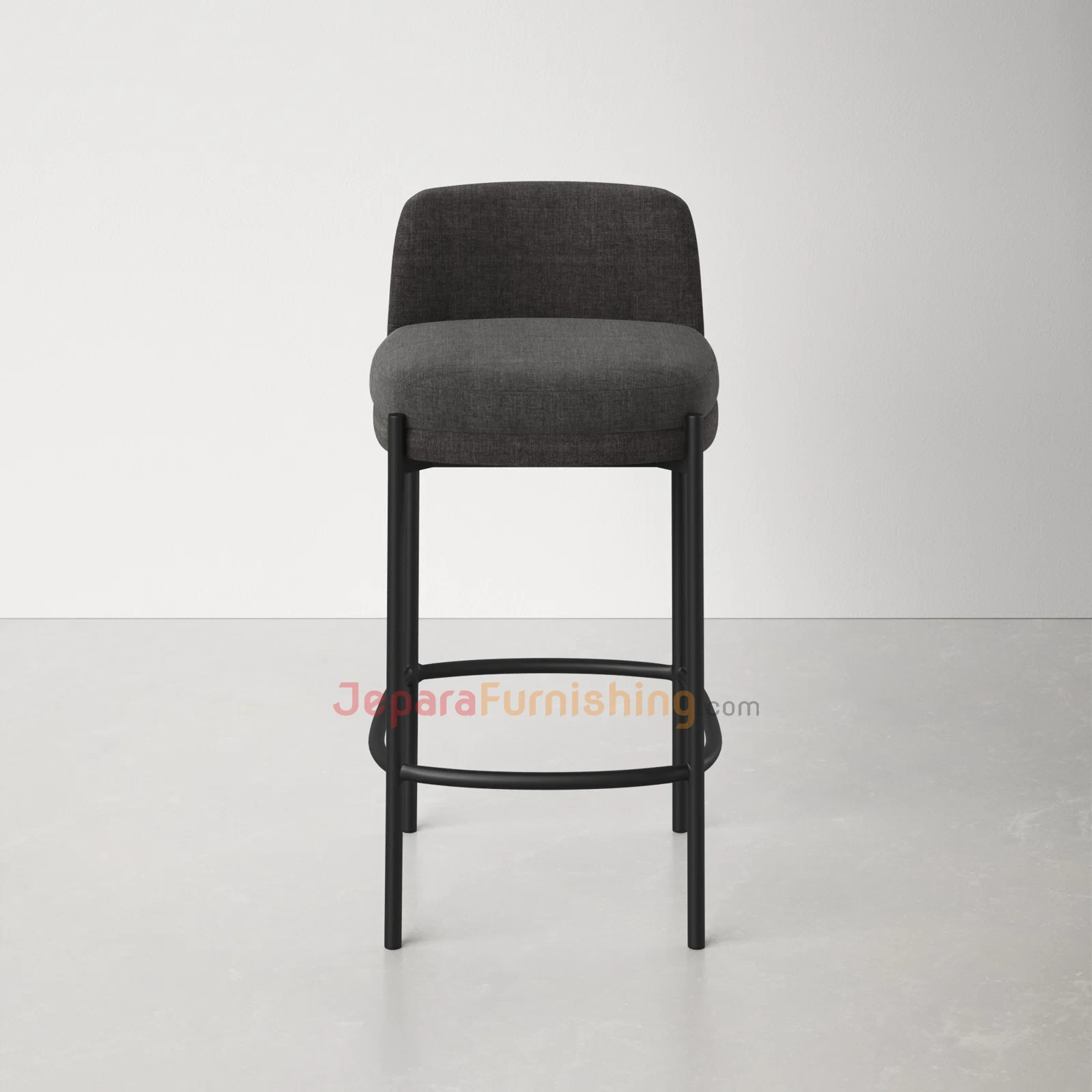 Shetia Gray Bar Stool - Kursi Bar Minimalis Modern (1)