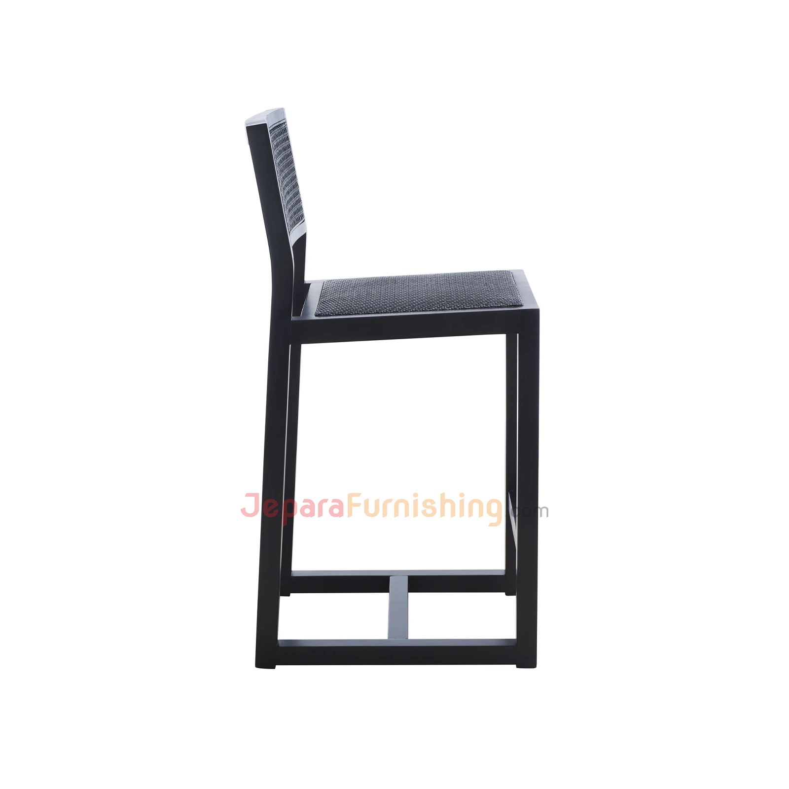 Shytool Black Rattan Bar - Kursi Bar Minimalis Kayu Jati Solid (2)