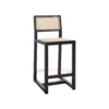 Shytool Rattan Bar (Black) - Kursi Bar Minimalis Kayu Jati Solid