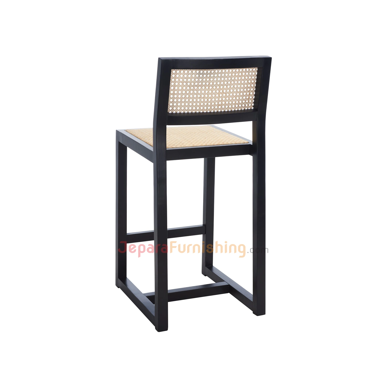 Shytool Rattan Bar (Black) - Kursi Bar Minimalis Kayu Jati Solid (3)