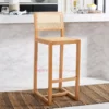 Shytool Rattan Bar (Natural) - Kursi Bar Minimalis Kayu Jati Solid (3)
