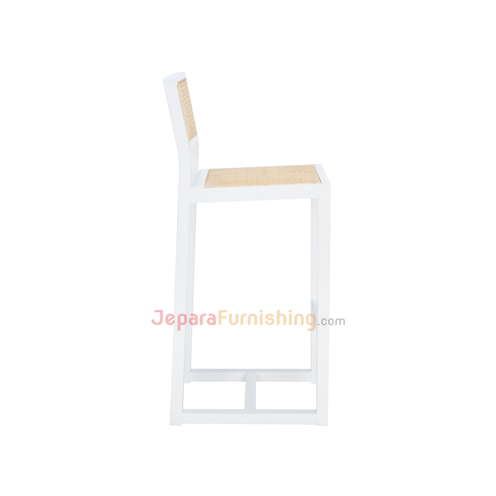 Shytool Rattan Bar (White) - Kursi Bar Minimalis Kayu Solid (1)