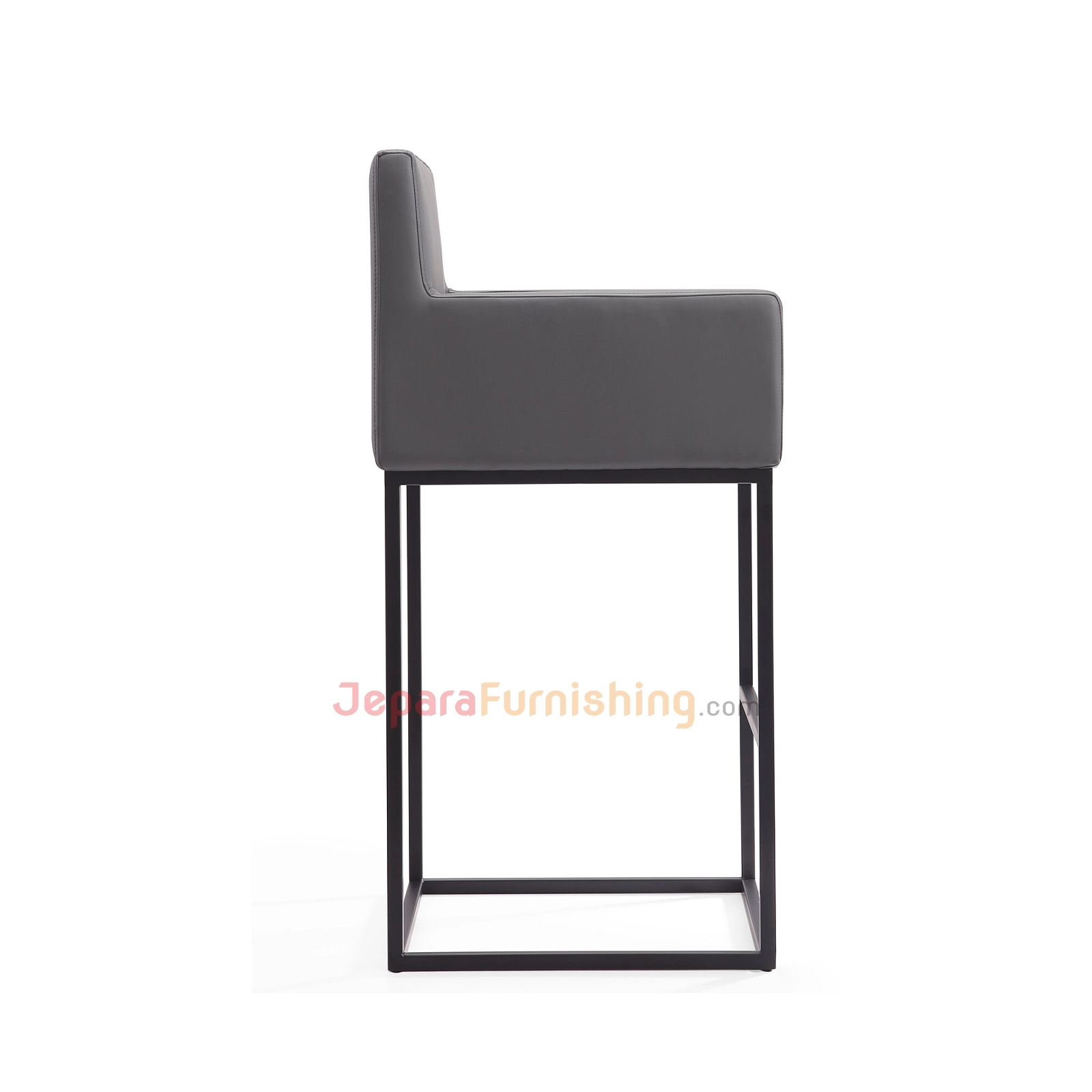 Winy Bar Black Steel (Gray) - Kursi Bar Minimalis Besi (2)