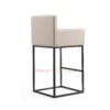 Winy Bar Black Steel (Ivory) - Kursi Bar Minimalis Besi (3) Winy Bar Black Steel (Ivory) - Kursi Bar Minimalis Besi (3)