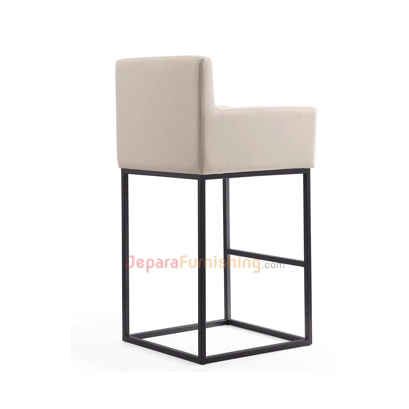 Winy Bar Black Steel (Ivory) - Kursi Bar Minimalis Besi (3) Winy Bar Black Steel (Ivory) - Kursi Bar Minimalis Besi (3)