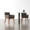 flatron armchair daphnie sand - set kursi makan minimalis modern flatron armchair daphnie sand - set kursi makan minimalis modern
