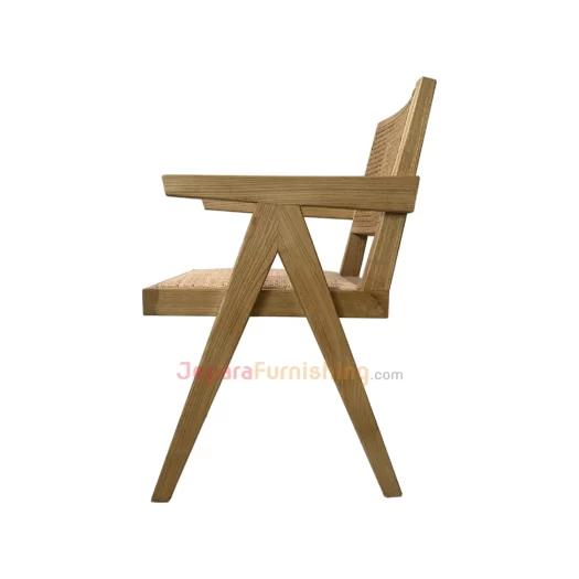 kursi cafe kayu jati natural - pierre mence minimalis modern