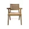 kursi cafe kayu jati & rotan - pierre mence armchair minimalis modern