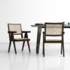 kursi makan minimalis modern - pierre mence armchair dark brown
