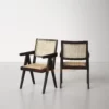 kursi minimalis kayu jati - pierre mence dark brown