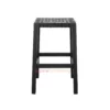 Boluv Barstool Genuine Leather Minimalis Black (3)