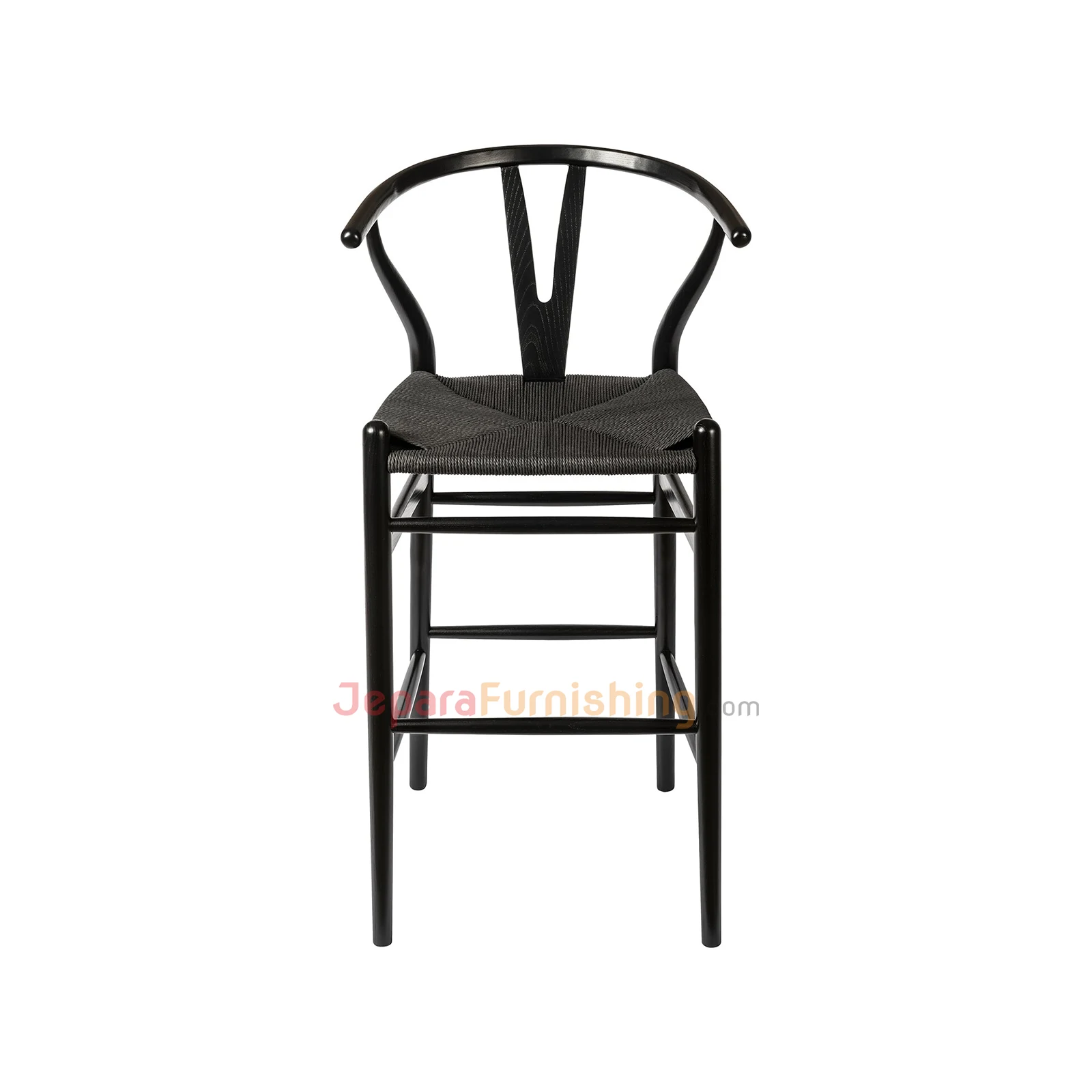 Relida Black Rattan (Hitam) - Kursi Bar Minimalis