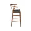 Relida Black Rattan (Walnut) - Kursi Bar Minimalis Modern
