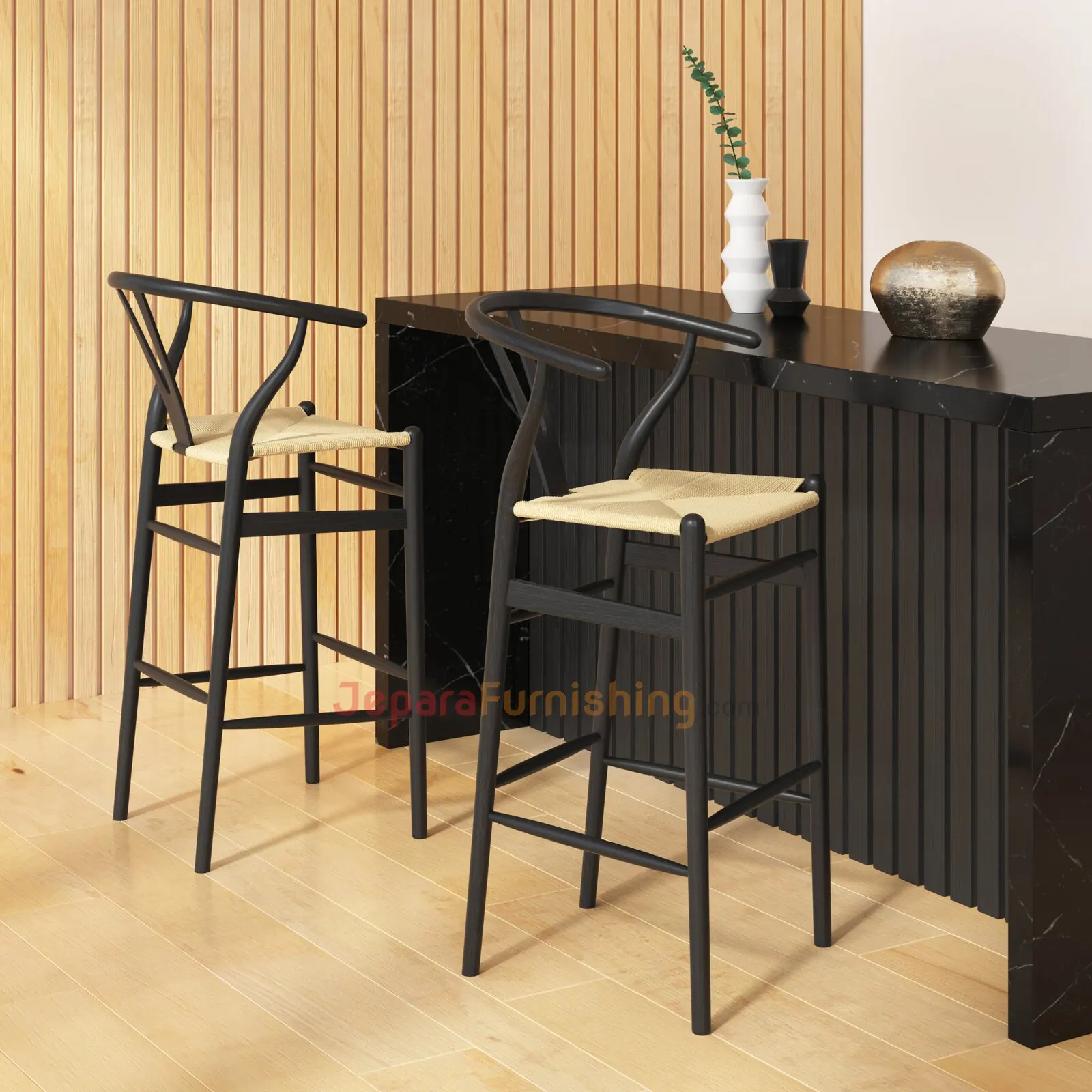 Relida Natural Rattan (Hitam) - Kursi Bar Minimalis Modern (3)