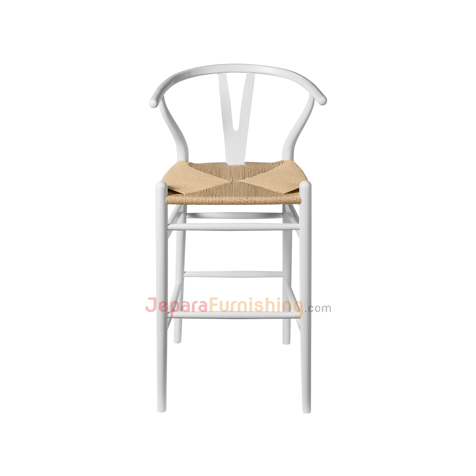Relida Natural Rattan (Putih) - Kursi Bar Minimalis Modern