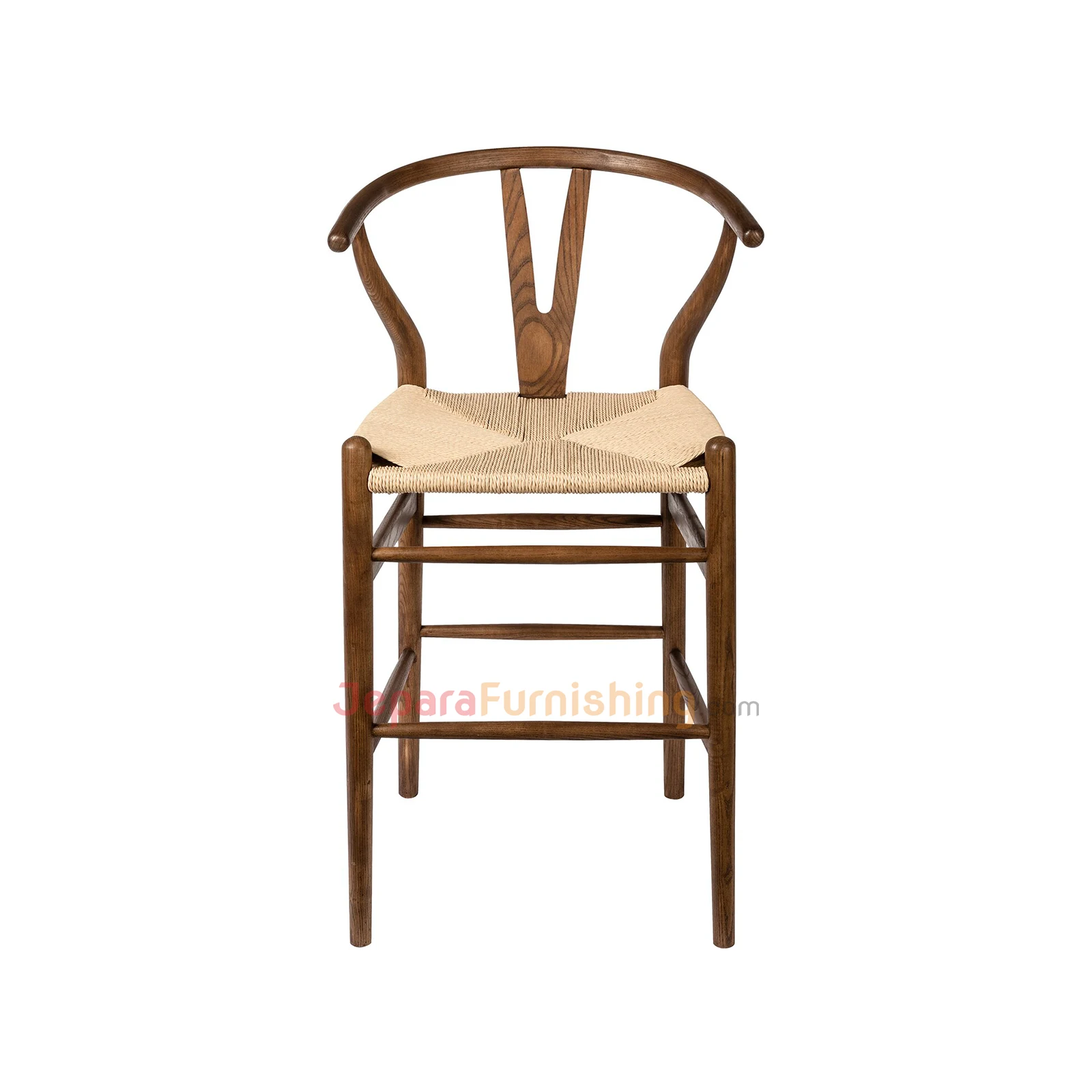 Relida Natural Rattan (Walnut) - Kursi Bar Minimalis Modern