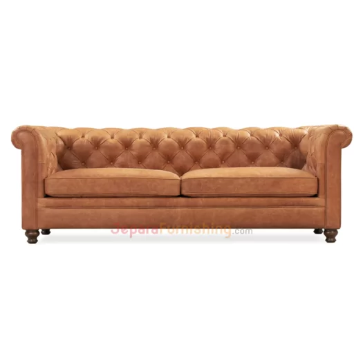 Chesterfield Brown Sofa Minimalis Klasik (1)
