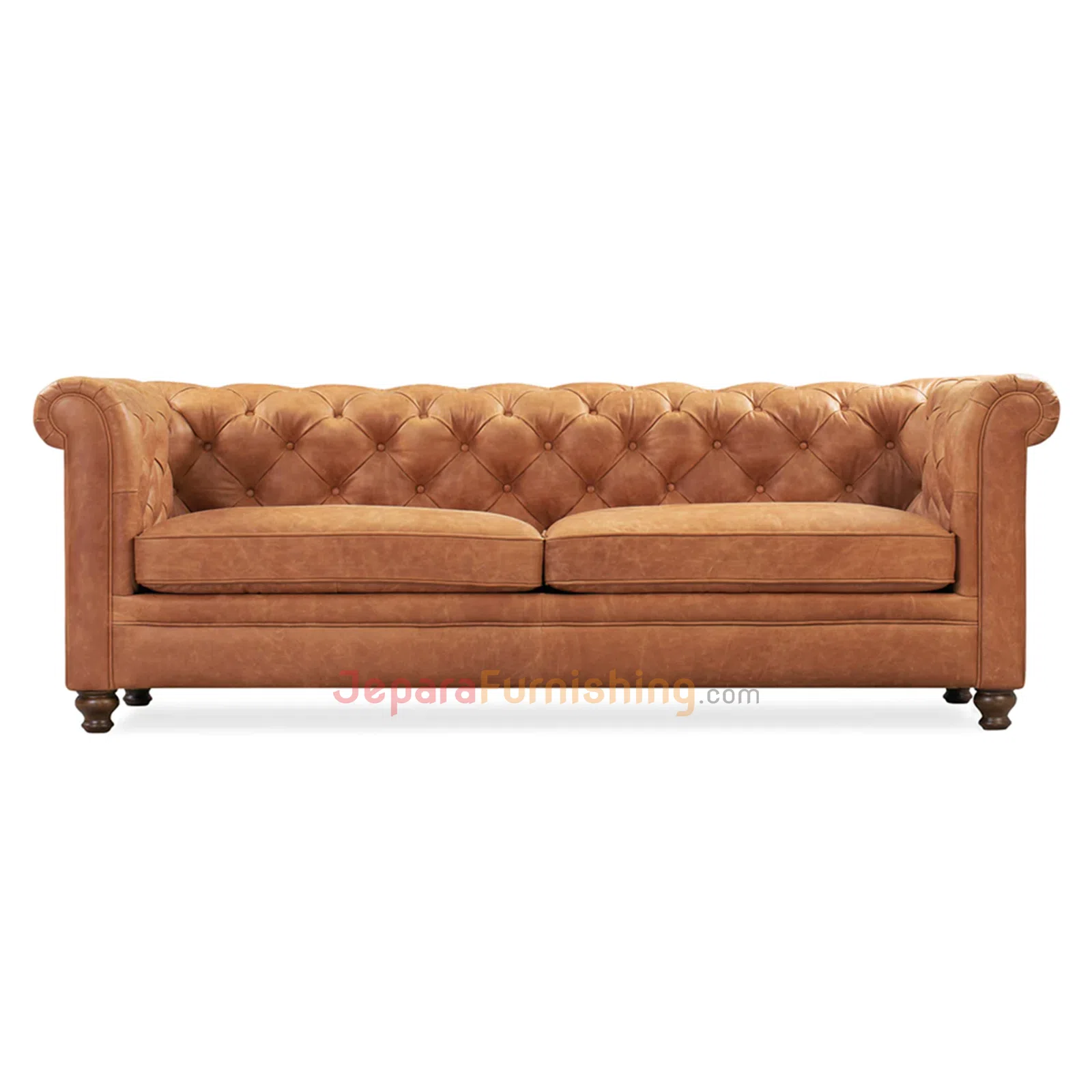 Chesterfield Brown Sofa Minimalis Klasik (1)