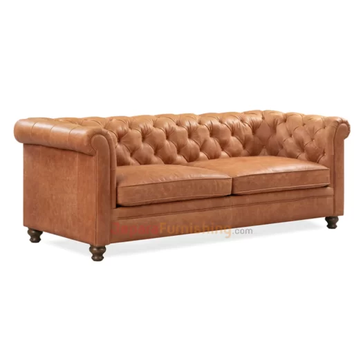 Chesterfield Brown Sofa Minimalis Klasik (2)