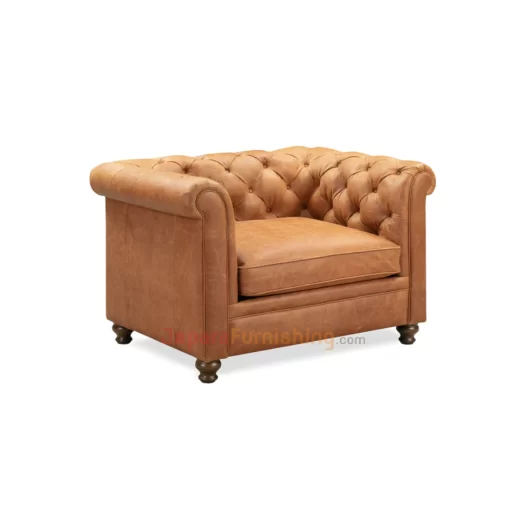 Chesterfield Single Sofa Brown Minimalis Klasik (2)