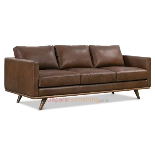 Lolita Dark Brown Sofa Minimalis Modern (Depan)