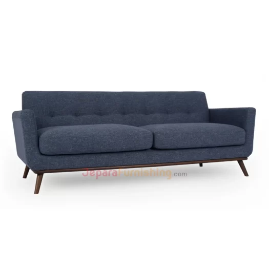 Furniture Jepara - JeparaFurnishing.com 123 Juki Denim Blue Sofa Modern Minimalis