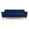 Juki Royal Blue Velvet Sofa Minimalis Fabric (1) Juki Royal Blue Velvet Sofa Modern Minimalis