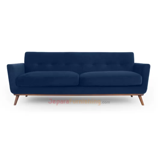 Furniture Jepara - JeparaFurnishing.com 120 Juki Royal Blue Velvet Sofa Modern Minimalis