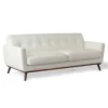 Juki White Leather Sofa Modern