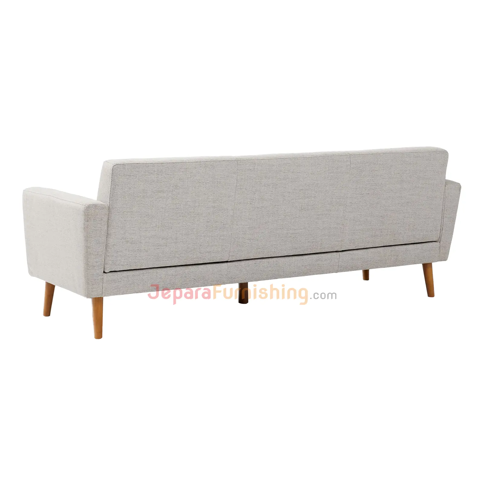 Sisi Belakang Olivia Twill White Sofa Minimalis Modern